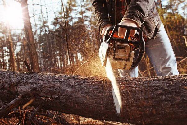 How to safely operate a chainsaw